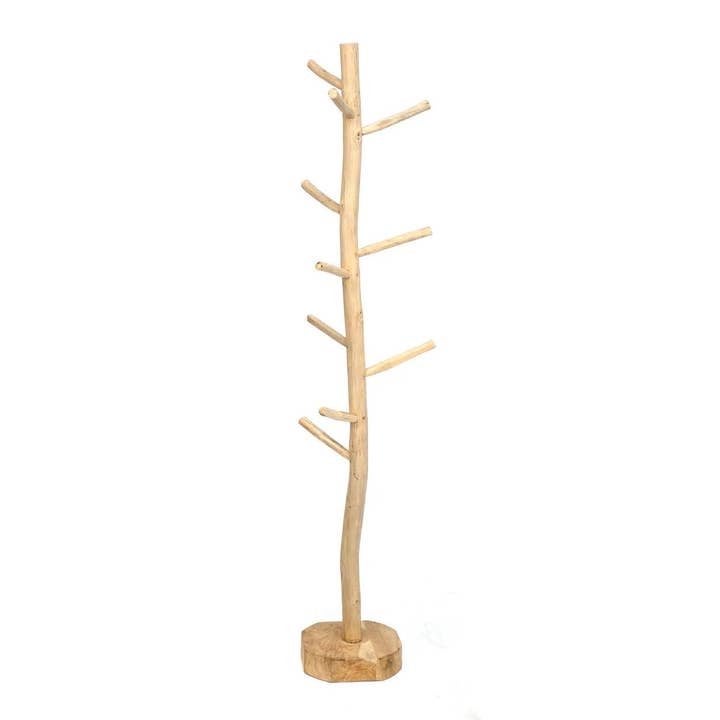 Bazar Bizar Kapstok - Natuurlijke Houten Boomstam Design, Ophalen, Venlo, Zo goed als nieuw, Staande kapstok