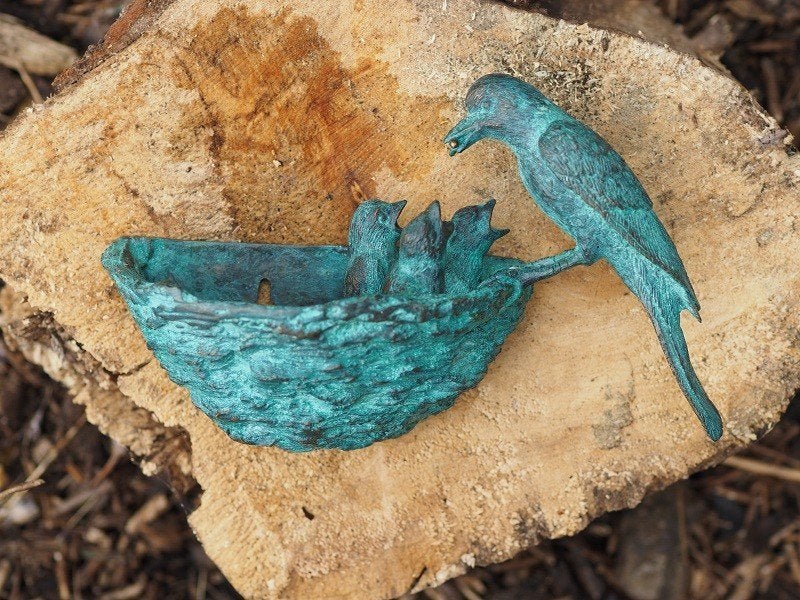 ZWALUW / muurdecoratie / zwaluw voert jongen, Huis en tuin decoratie Marie, Nieuw, Info@huisentuindecoratiemarie.nl, Peize
