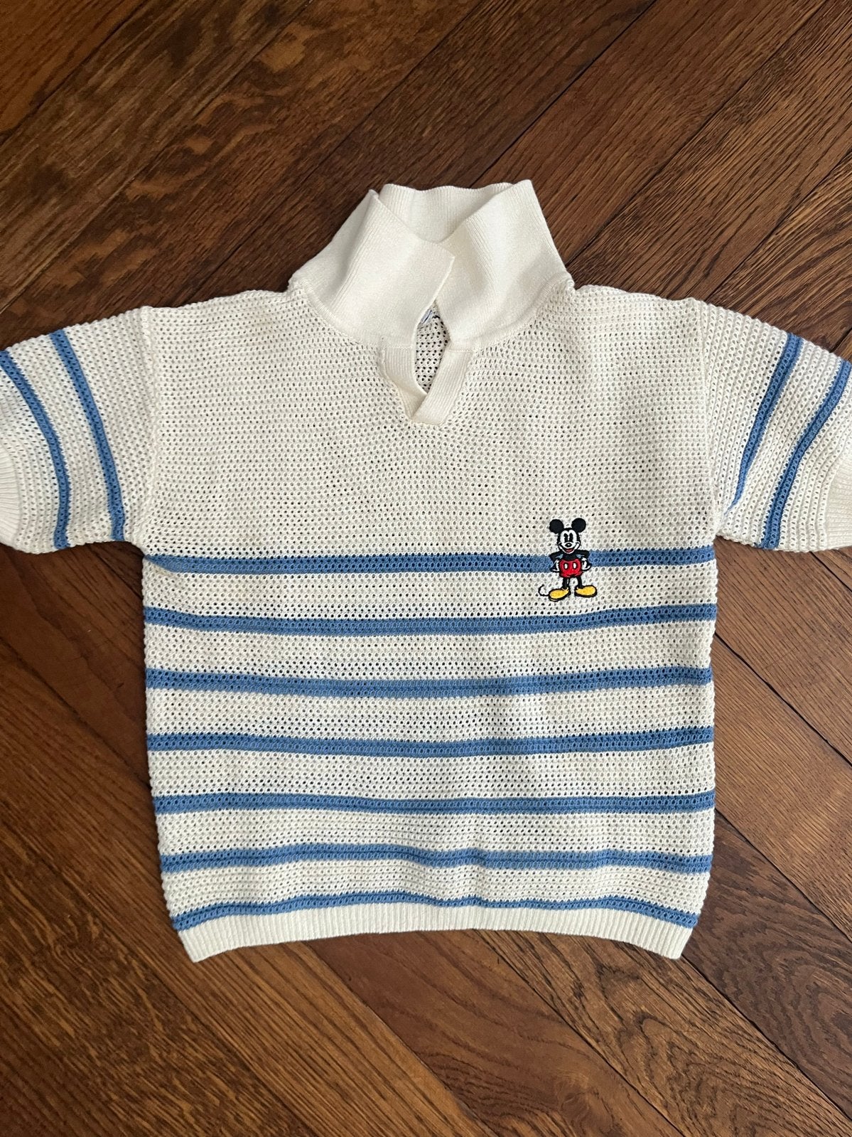 Zara Mickey Mouse Trui - Wit/Blauw gestreept, Ophalen, Zo goed als nieuw, Jongen of Meisje, Trui of Vest