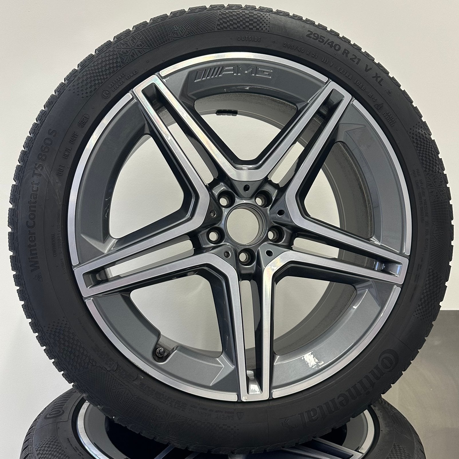 Mercedes Benz GLS X167 AMG winterset 21”, Ophalen, Gebruikt, 295 mm, Banden en Velgen
