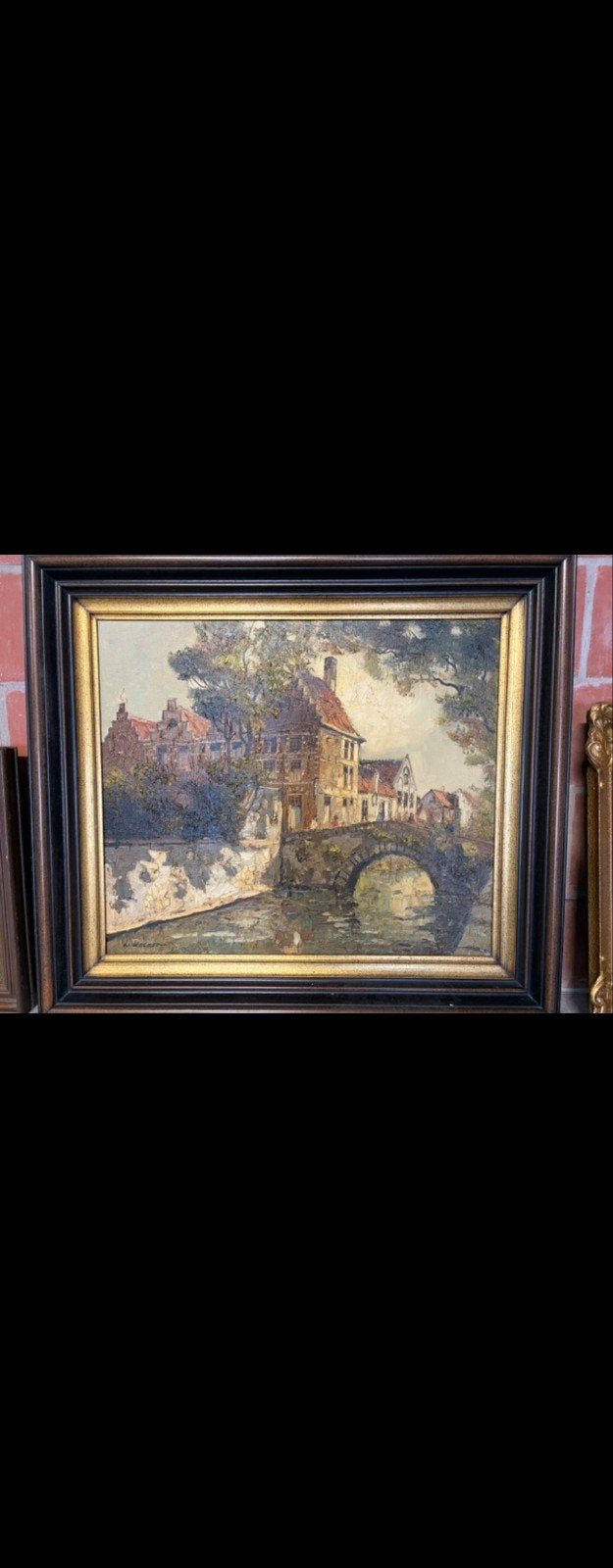 Lot van 18 decoratieve schilderijen, Gouache, Doek, Realistisch, Ophalen of Verzenden