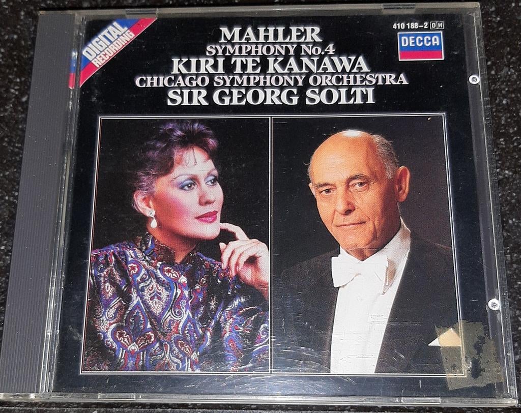 Mahler symphony no. 4 Te Kanawa/Chicago Symphony Orchestra, Cd's en Dvd's, Ophalen of Verzenden, Romantiek, Zo goed als nieuw