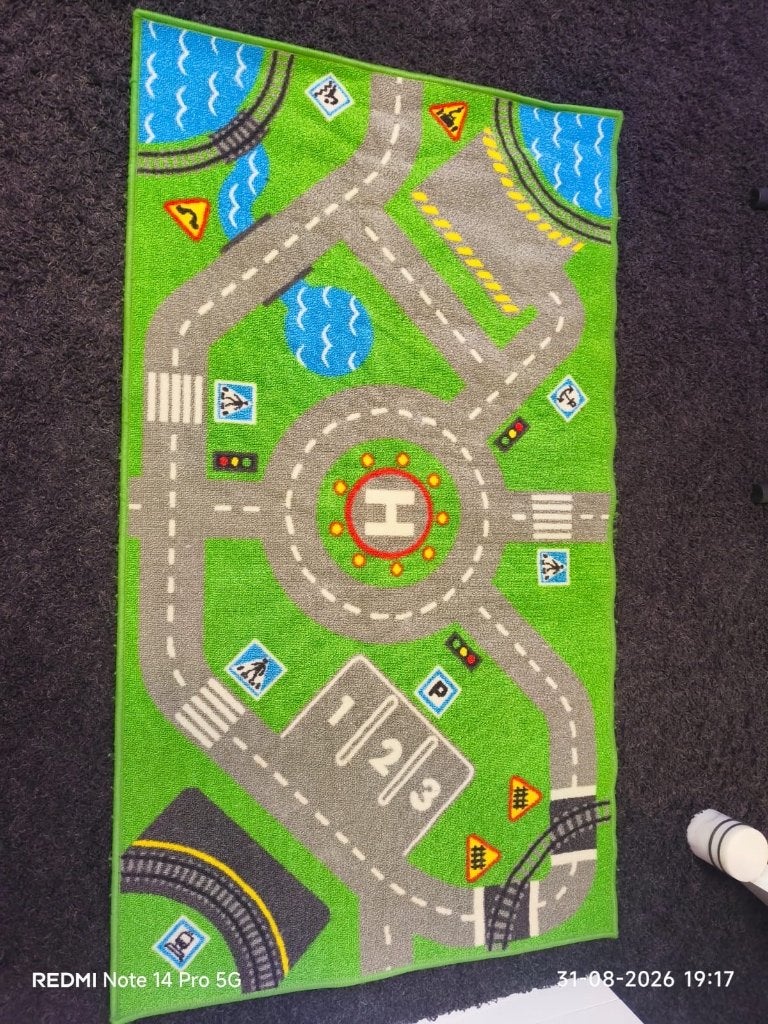 Speelkleed met wegen en spoorlijnen - Kinderkamer, Ophalen, Gebruikt