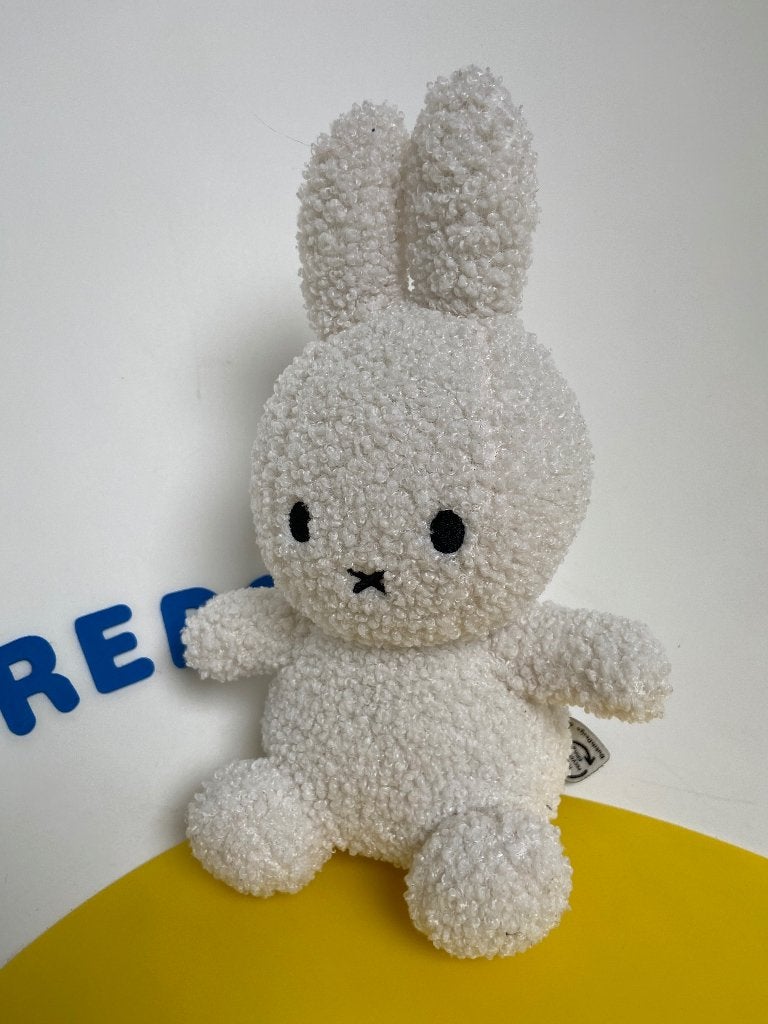 K2549 Bon ton toys nijntje wit krulletjesstof, Ophalen of Verzenden, Zo goed als nieuw, Overige typen