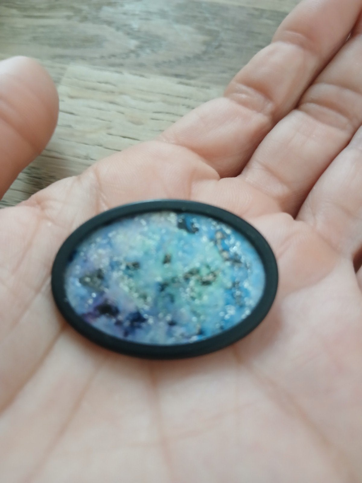 Vintage broche van Uhlig, Ophalen of Verzenden, Zo goed als nieuw, Overige materialen