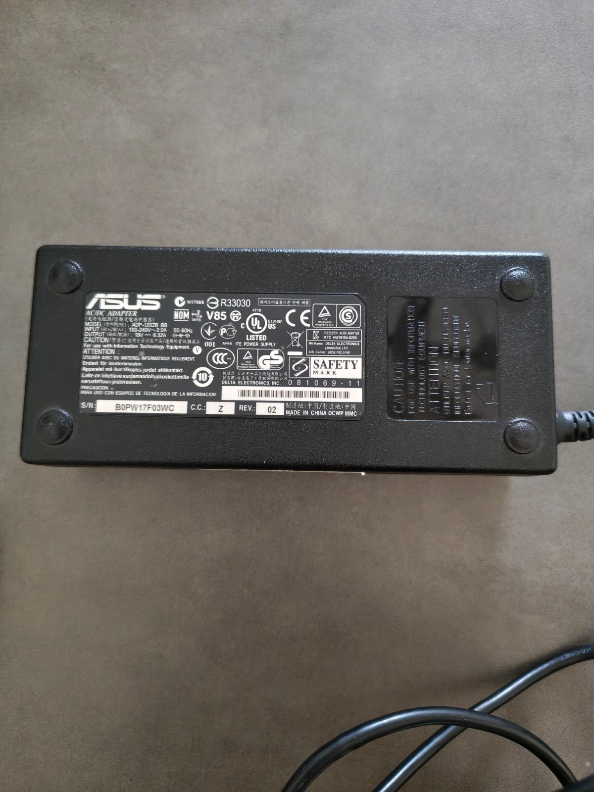 Originele Asus ADP-120ZB BB oplader 120W, Ophalen of Verzenden, Gebruikt, Asus