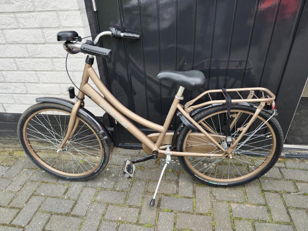 Sparta Pickup 24 inch meisjesfiets - Bruin, 3 versnellingen, Ophalen, Terugtraprem, Sparta, Versnellingen