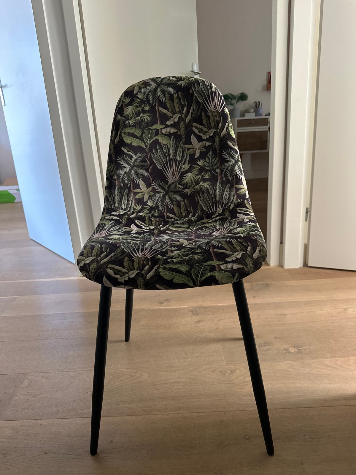 Stoel met tropische print - Zo goed als nieuw, Ophalen, Overige kleuren, Zo goed als nieuw, Eén