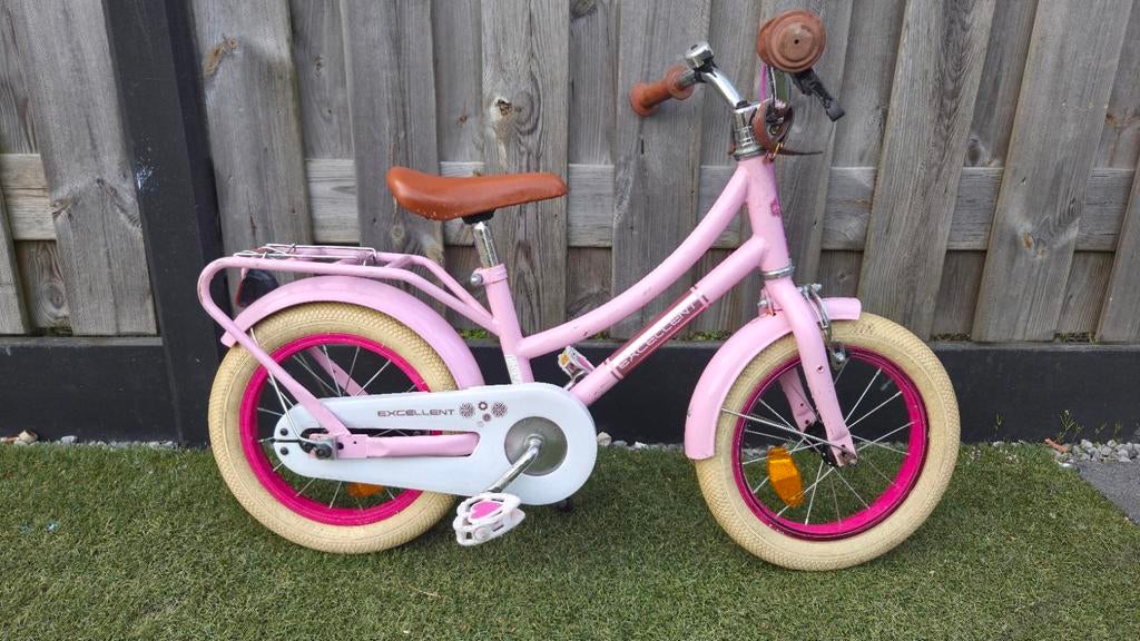 Roze meisjesfiets, Fietsen en Brommers, Ophalen, Gebruikt, 16 inch
