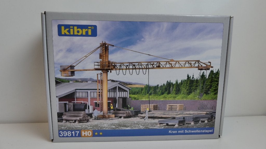 Bouwpakket H0: Kibri kraan met ladingen ovp 39817, Overige merken, Brug, Tunnel of Gebouw, Nieuw, Ophalen of Verzenden