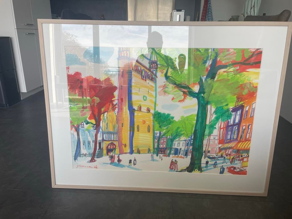 Schilderij Guus van Eck 123x93cm, Ophalen of Verzenden