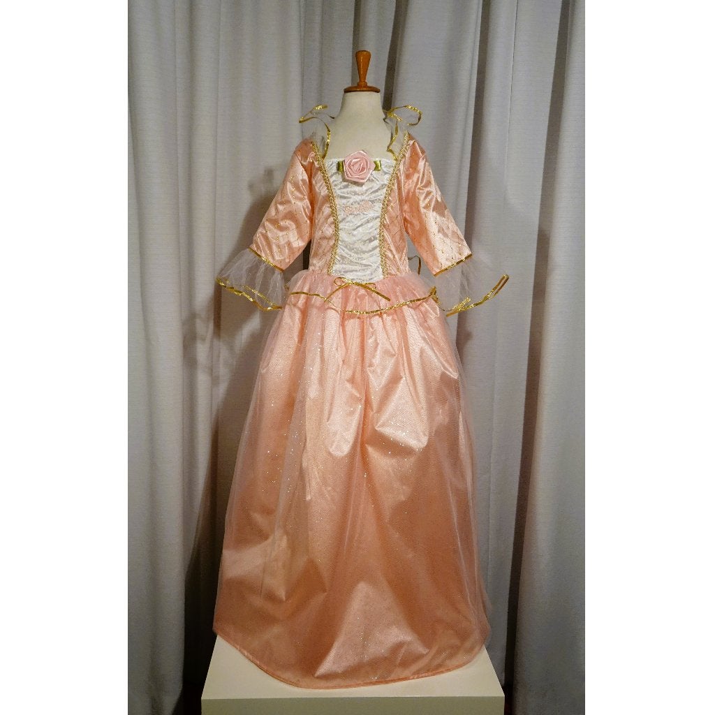 Nieuwe Barbie Lange Zalm-Roze Prinsessenjurk Maat 134, Ophalen of Verzenden, Nieuw, 134 t/m 140, Meisje