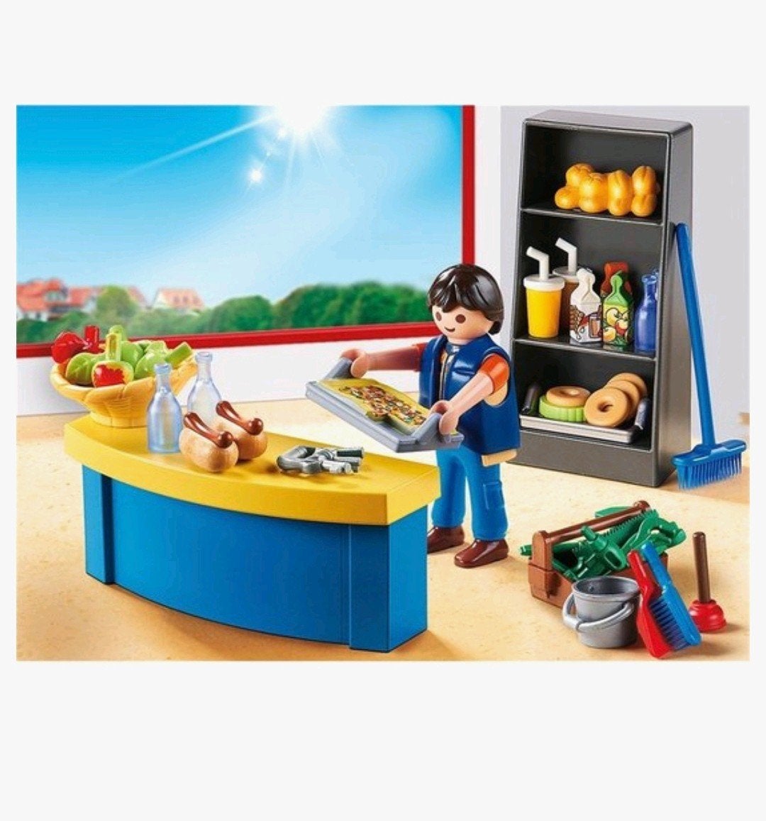 Playmobil 9457 - schoolconciërge met kiosk, Kinderen en Baby's, Speelgoed | Playmobil, Ophalen of Verzenden, Zo goed als nieuw