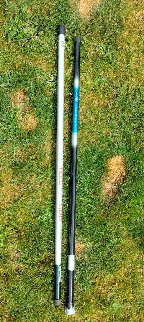 2 vaste hengels (5 meter) - SPRO Boxxer & Crown Tele Pole, Watersport en Boten, Ophalen, Zo goed als nieuw, Vaste hengel