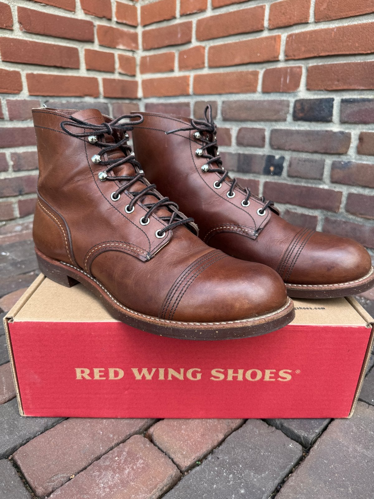Red Wing 8111 Iron Ranger Amber Harness - US11, Kleding | Heren, Schoenen, Ophalen of Verzenden, Zo goed als nieuw, Bruin, Boots