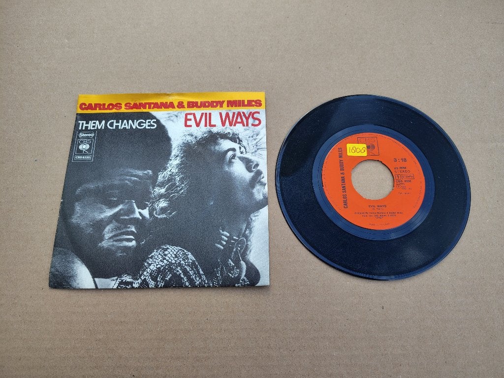 7" Single: Carlos Santana & Buddy Miles - Evil Ways (1972), Verzenden, Gebruikt, 7 inch, Pop