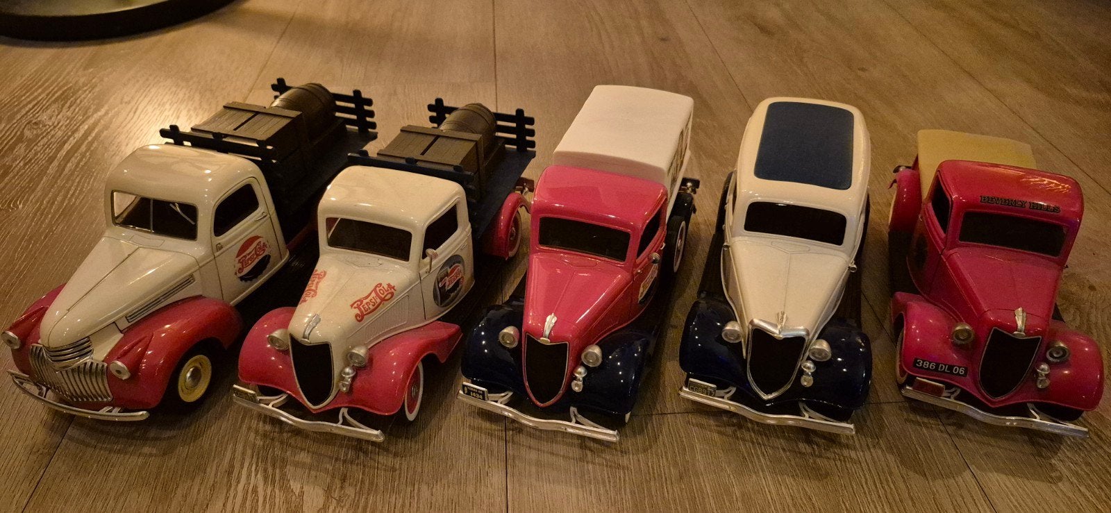 Set van 5 vintage modelauto's - Coca-Cola & Pepsi, Gebruikt, Groter dan 1:32, Truck, Ophalen