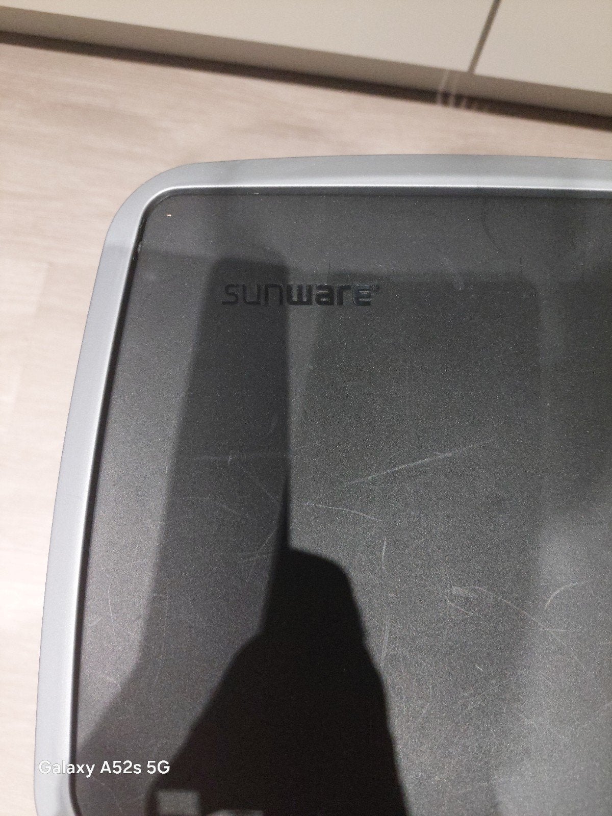 Sunware Q-line afvalemmer 20L grijs met zwart deksel, Ophalen, 50 – 75, Kunststof, Gebruikt