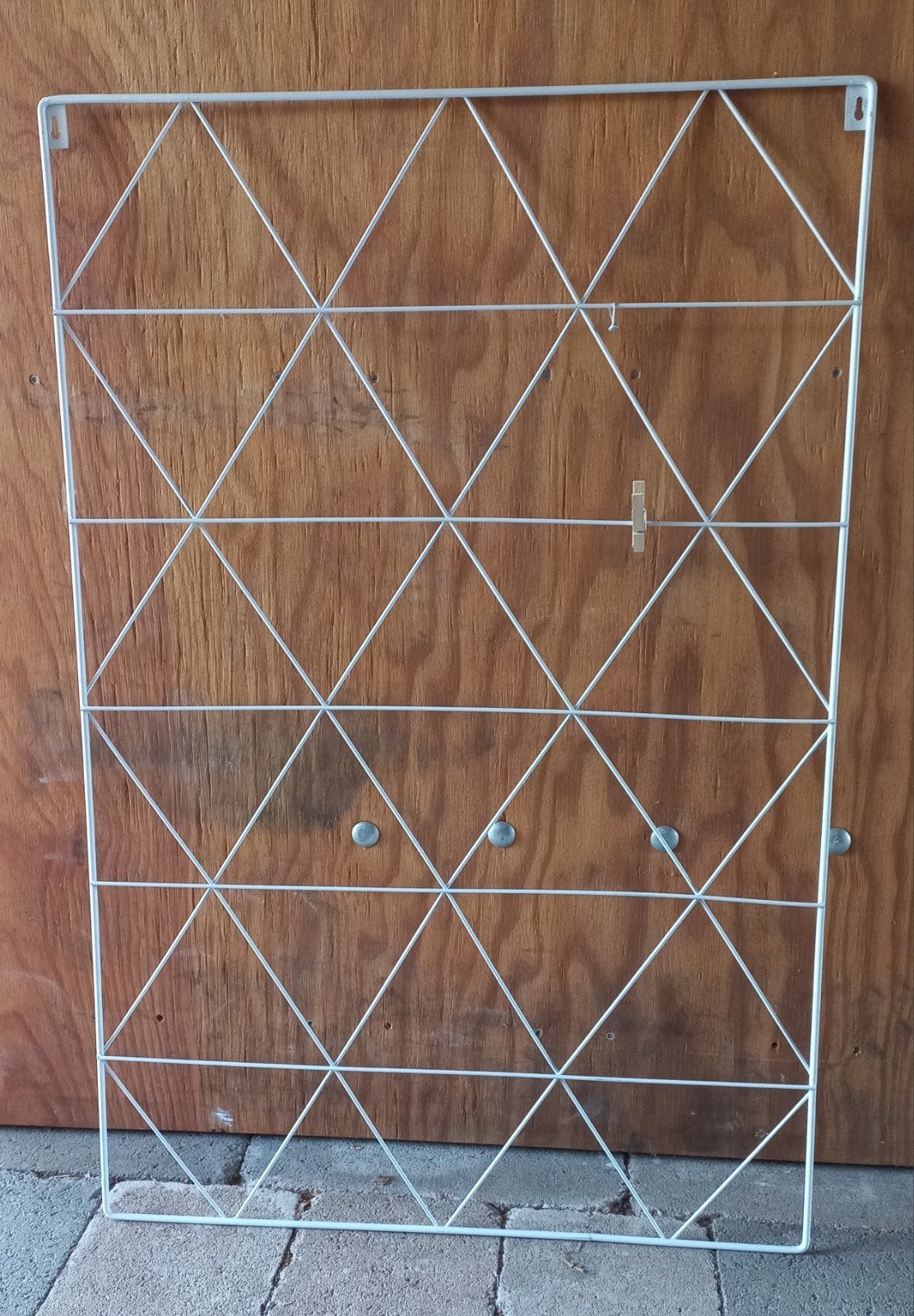 Wit metalen wandrek - 50x75 cm, Ophalen, Metaal, Gebruikt, Wandbord of Wandpaneel