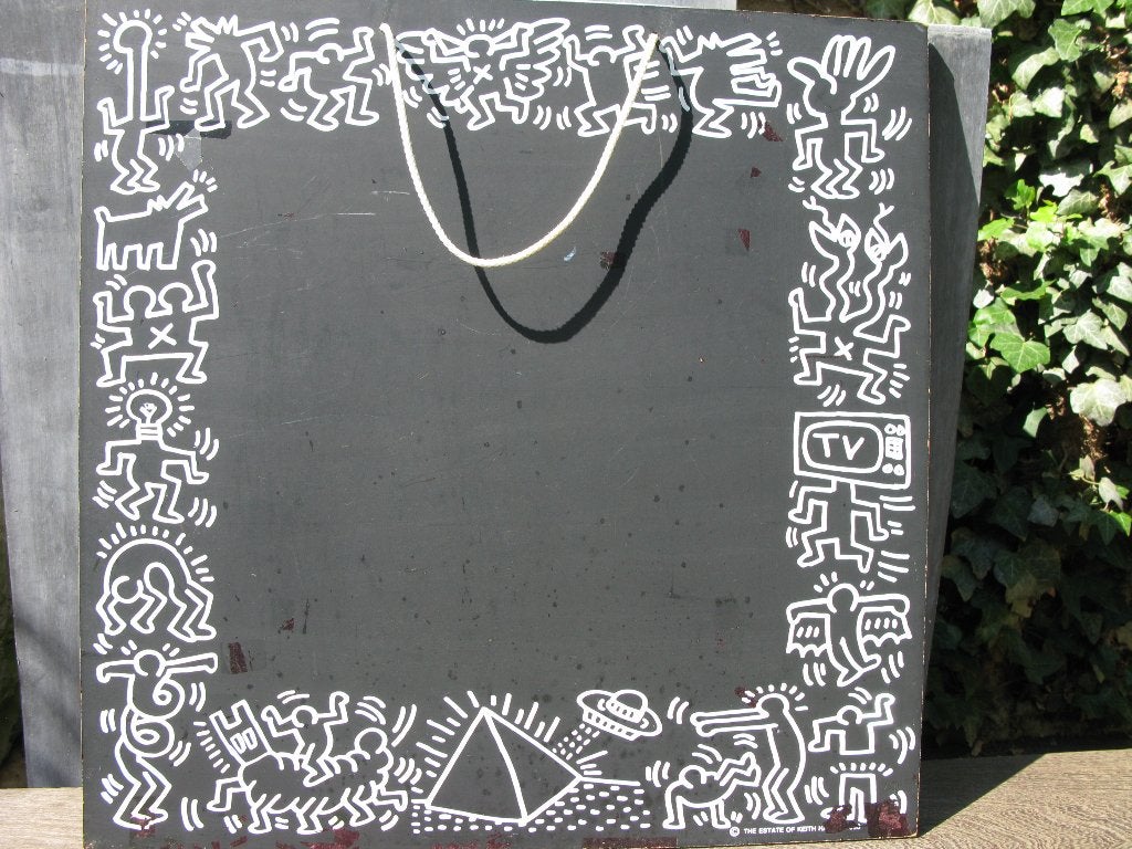 KEITH HARING CHALKBOARD KRIJTBORD VINTAGE, Zwart, Gemerkt, Wanddecoratie, Ophalen of Verzenden