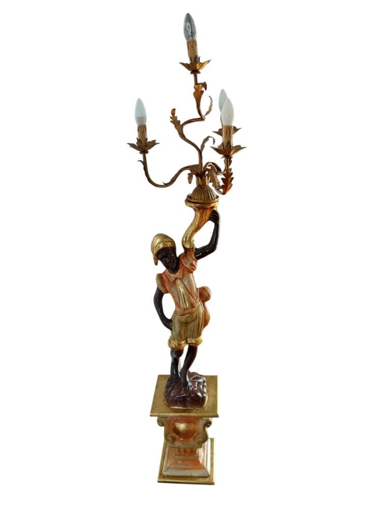 Grote Black Amoor Lamp - 4 punten, Ophalen of Verzenden