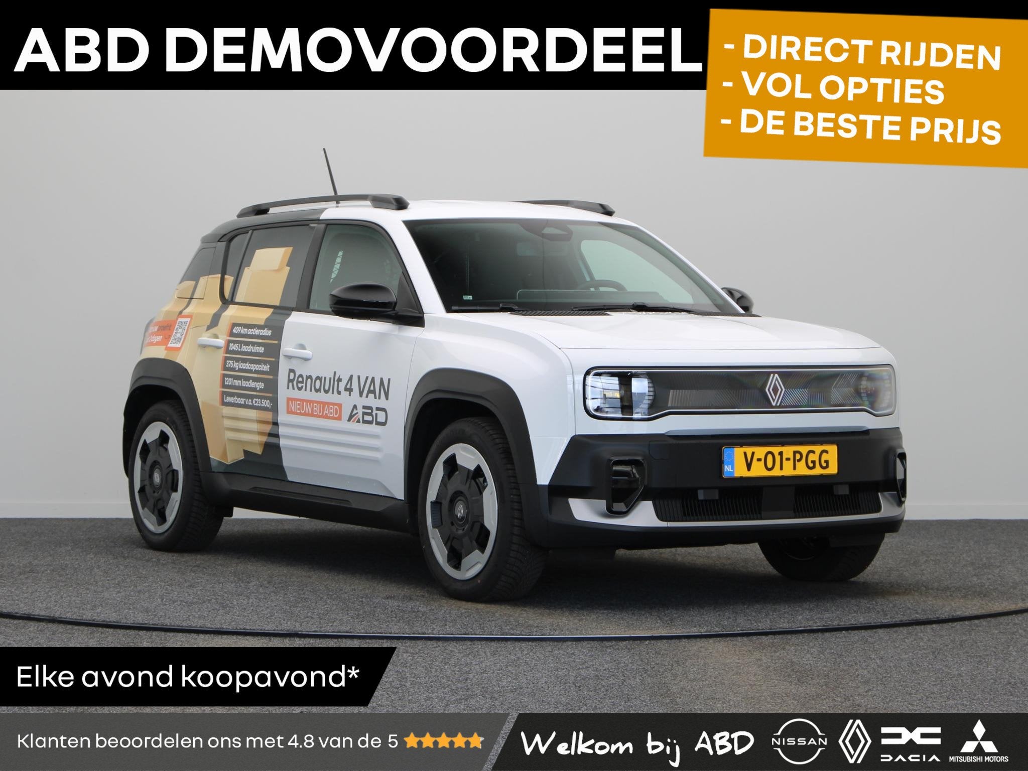 Renault Renault 4 e-tech evolution 150pk comfort range VAN |, Auto's, Stof, 750 kg, Renault, Wit