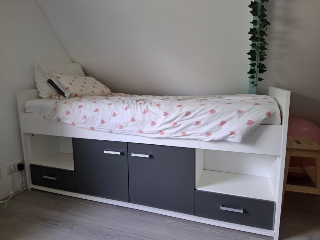 Halfhoogslaper 90x200, 85 tot 100 cm, Gebruikt, 180 cm of meer, Ophalen