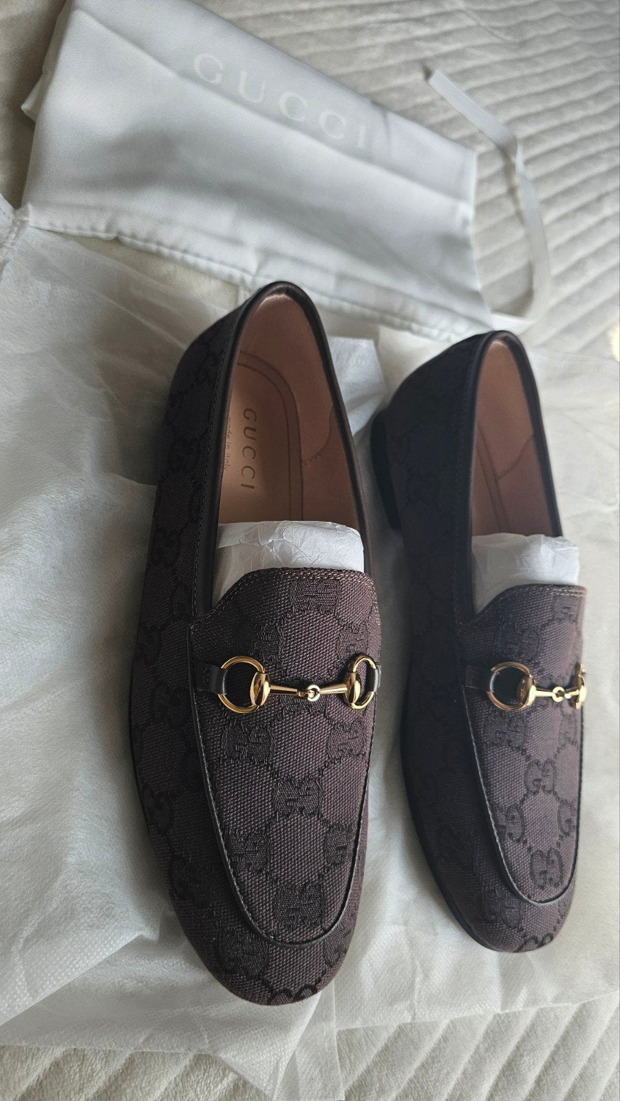 Gucci loafers donkerbruin maat 38, Bruin, Instappers, Nieuw, Ophalen of Verzenden