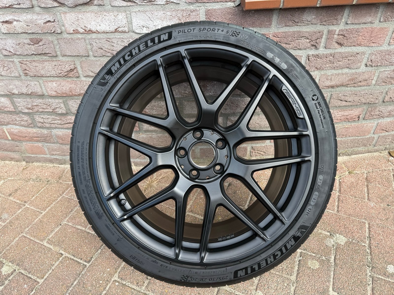 Mercedes E63 AMG originele velgen, Michelin Pilot Sport 4S, Ophalen, Gebruikt, 295 mm, Banden en Velgen