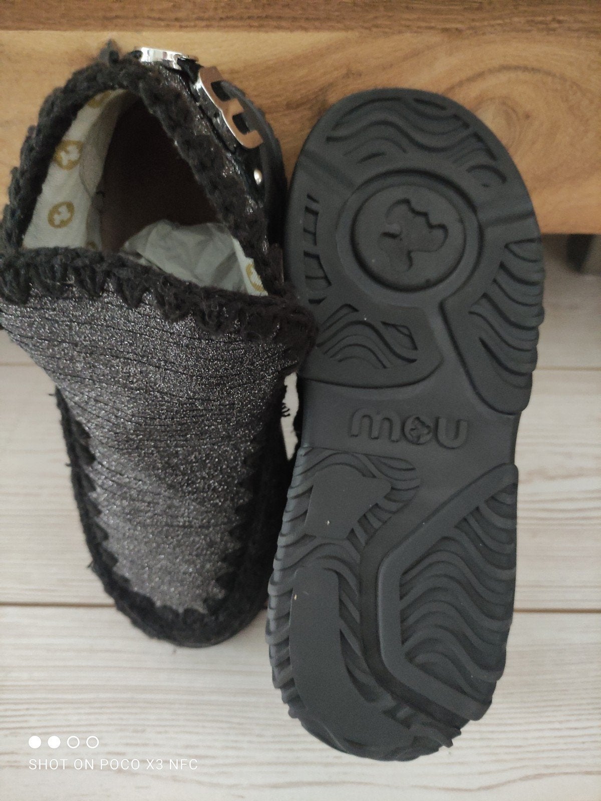 Gave Mou eskimo boots glitter maat 38 als nieuw, Mou, Zwart, Lage of Enkellaarzen, Ophalen of Verzenden