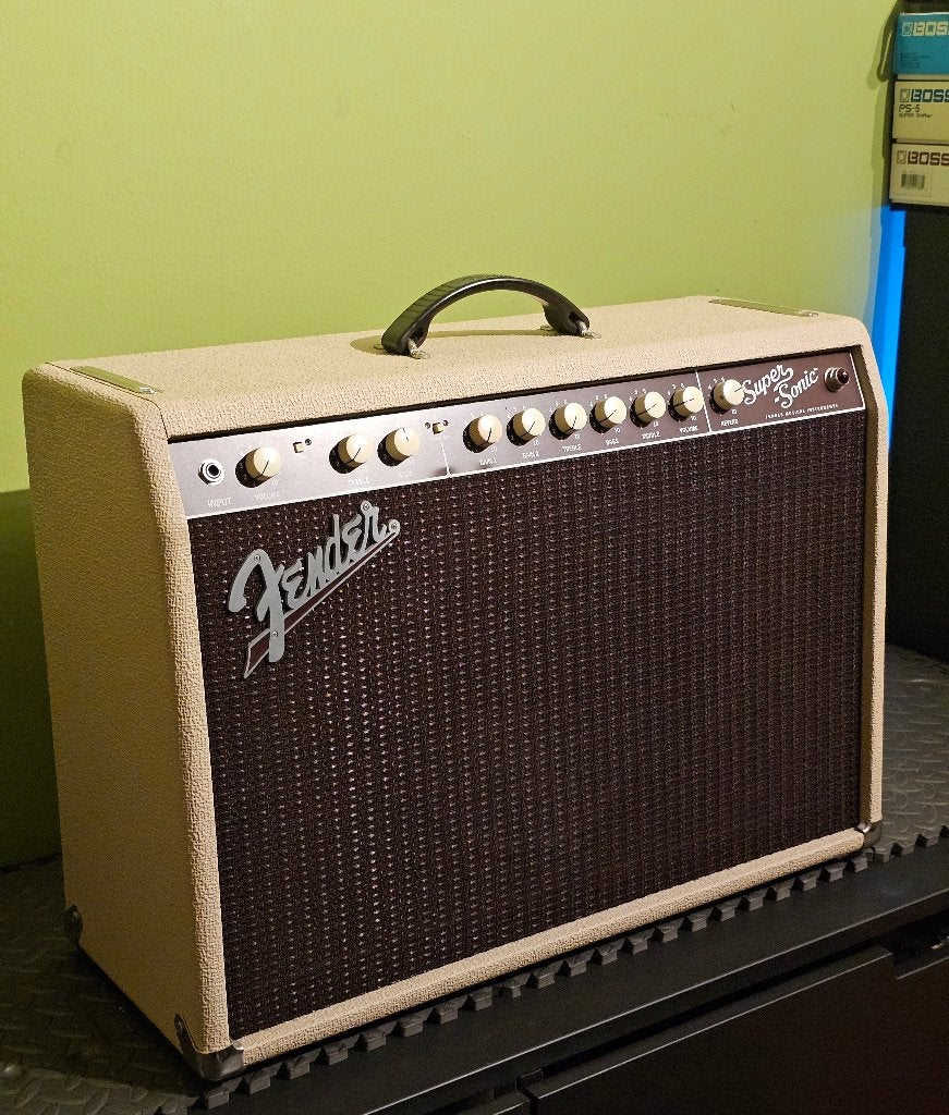 Fender Super-Sonic 22 Combo Amp – Blonde/Oxblood, Minder dan 50 watt, Ophalen of Verzenden, A, A