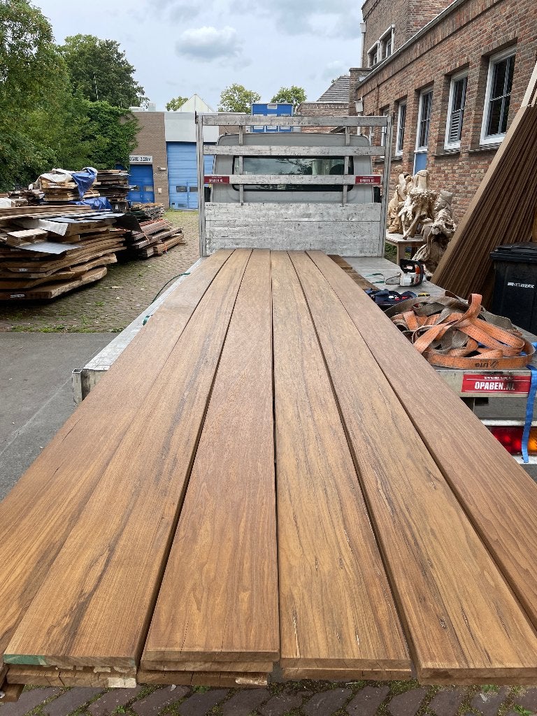 XXL vlonderplanken hardhout frake lange lengtes, Ophalen, Nieuw, Hout