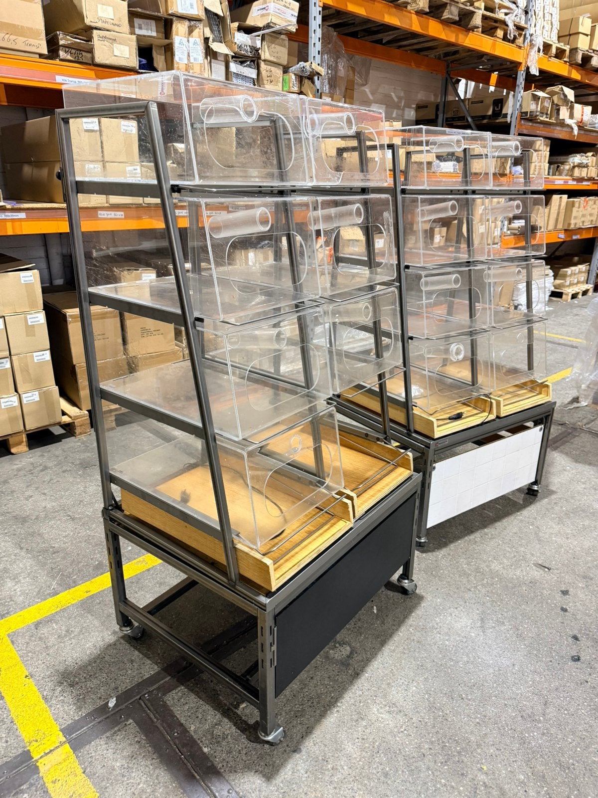 Verrijdbare brood bolletjes Display met geremde wielen, Ophalen of Verzenden