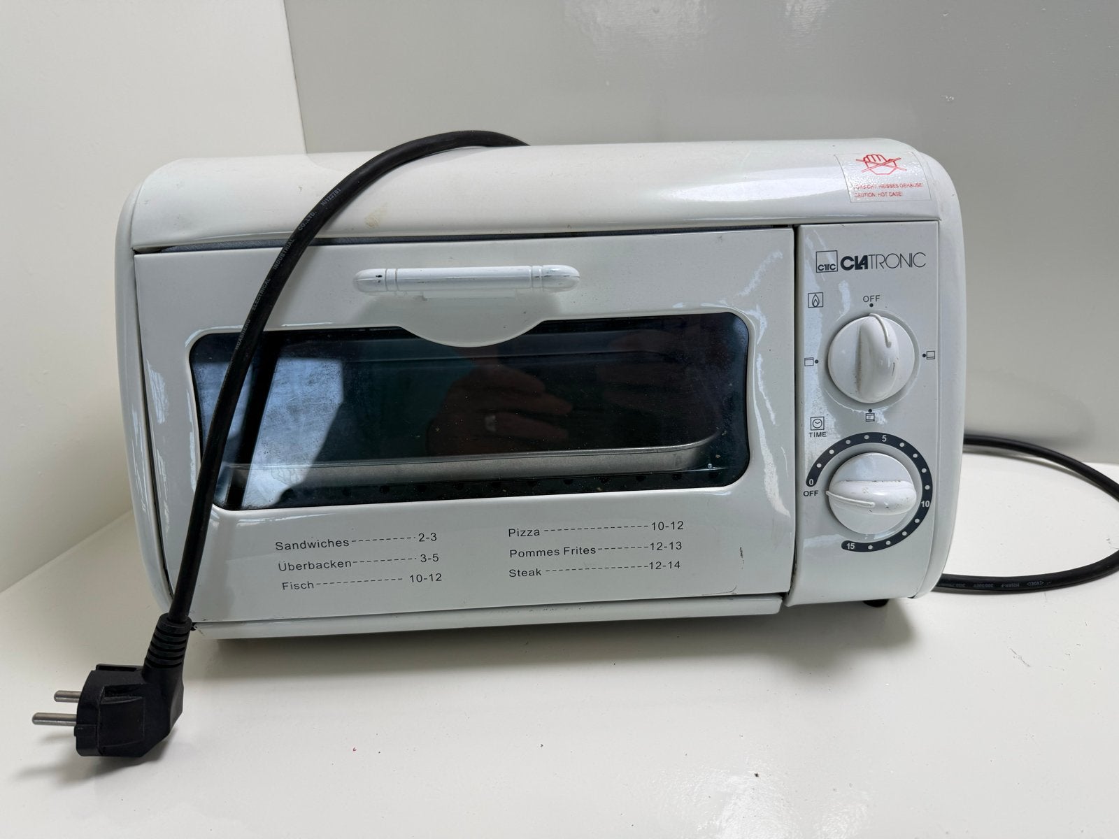 Compacte Mini-oven CLATRONIC 37x22x21cm, Minder dan 45 cm, Minder dan 45 cm, Ophalen of Verzenden, Vrijstaand