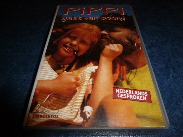 vhs videoband PIPPI LANGKOUS GAAT AAN BOORD, Alle leeftijden, Ophalen of Verzenden, Zo goed als nieuw, Kinderprogramma of -film