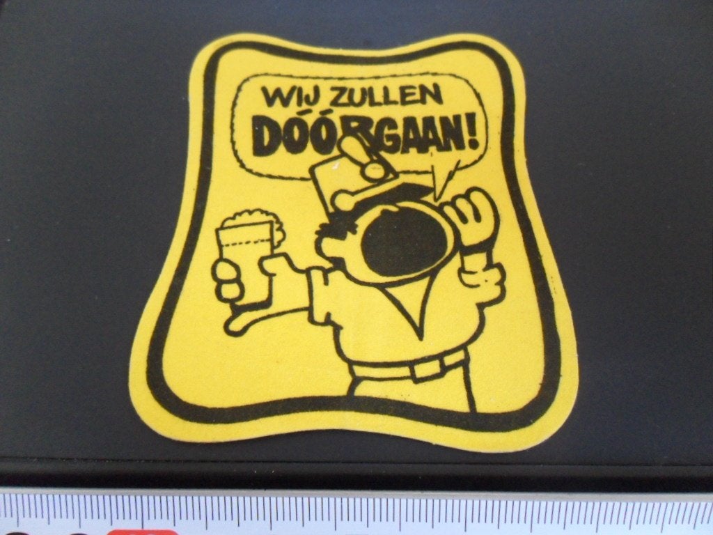 sticker VILT  Wij zullen Dóórgaan !   Caranaval  KK021, Ophalen, Zo goed als nieuw