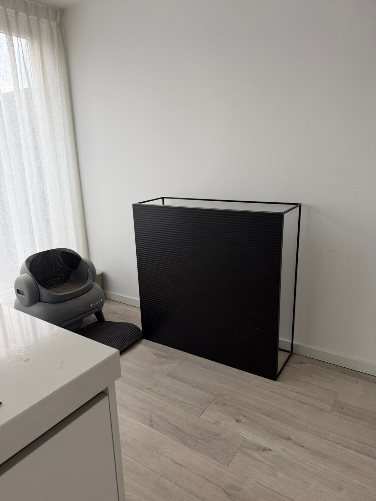 Salontafel 1m bij 1m houten blad metalen frame, Huis en Inrichting, Tafels | Salontafels, Ophalen, 100 tot 150 cm, Vierkant, 50 tot 100 cm