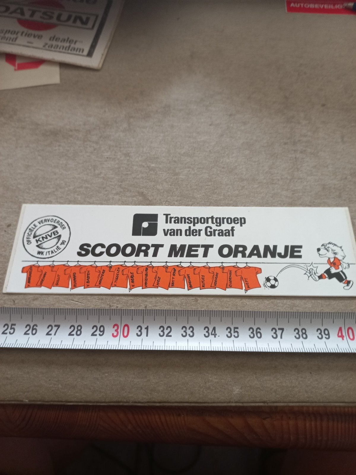 Vintage WK Italië 1990 de graaf transport, Ophalen of Verzenden