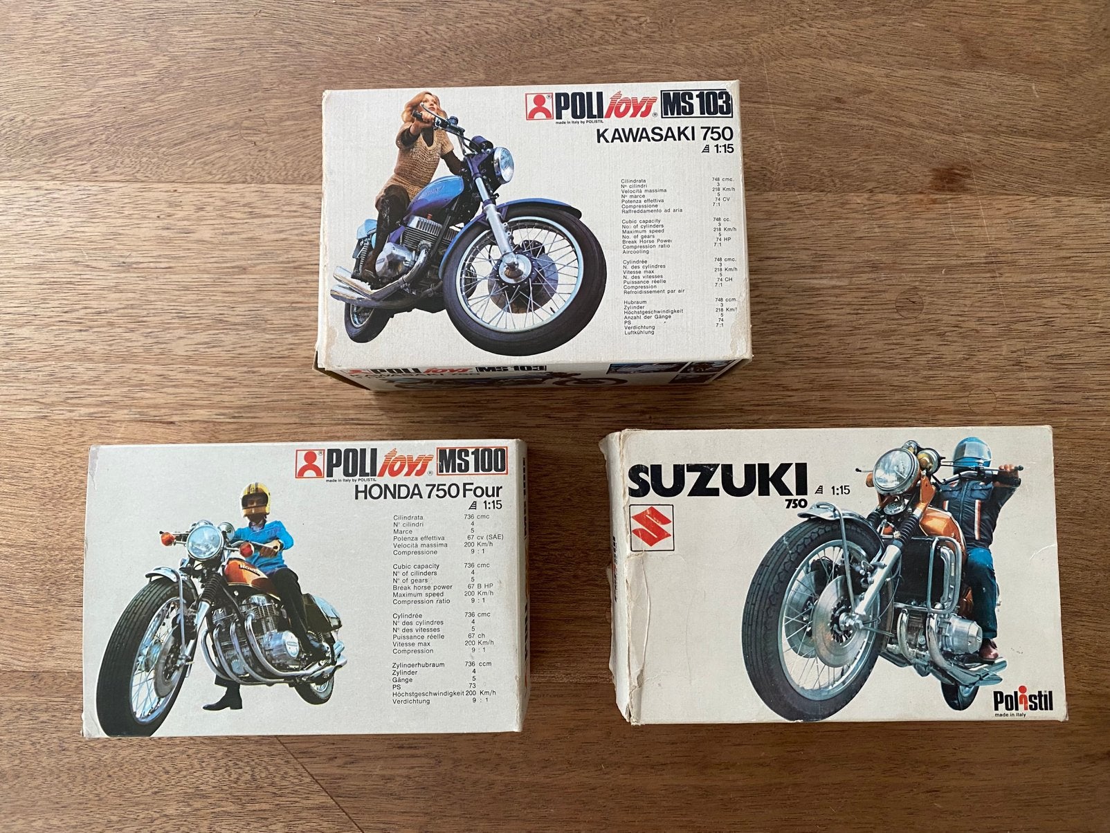 Kawasaki. Suzuki. Honda. Metalen model, Ophalen of Verzenden