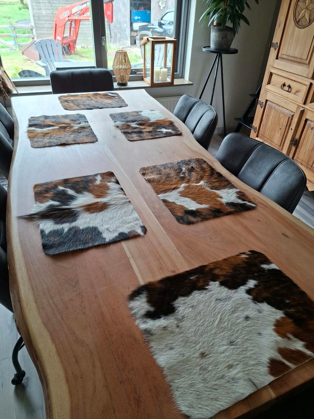 koe huid placemats, Ophalen of Verzenden, Rechthoekig, 50 tot 100 cm