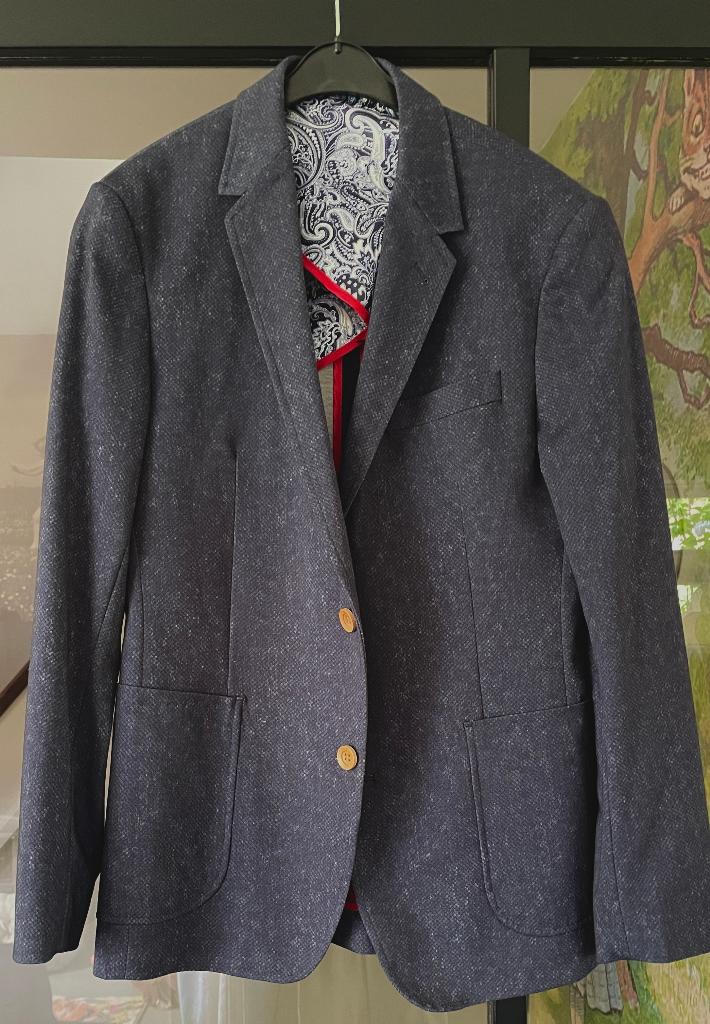 Jasje donkerblauw maat 46-48 Blue Line Steven van Vliet, Kleding | Heren, Kostuums en Colberts, Blue Line, Blauw, Ophalen of Verzenden