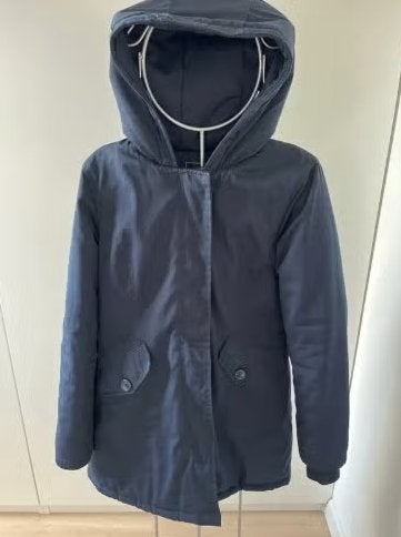 Donkerblauwe jas van Attentif Paris, maat 36 (S), Blauw, Ophalen of Verzenden, Zo goed als nieuw, Attentif paris