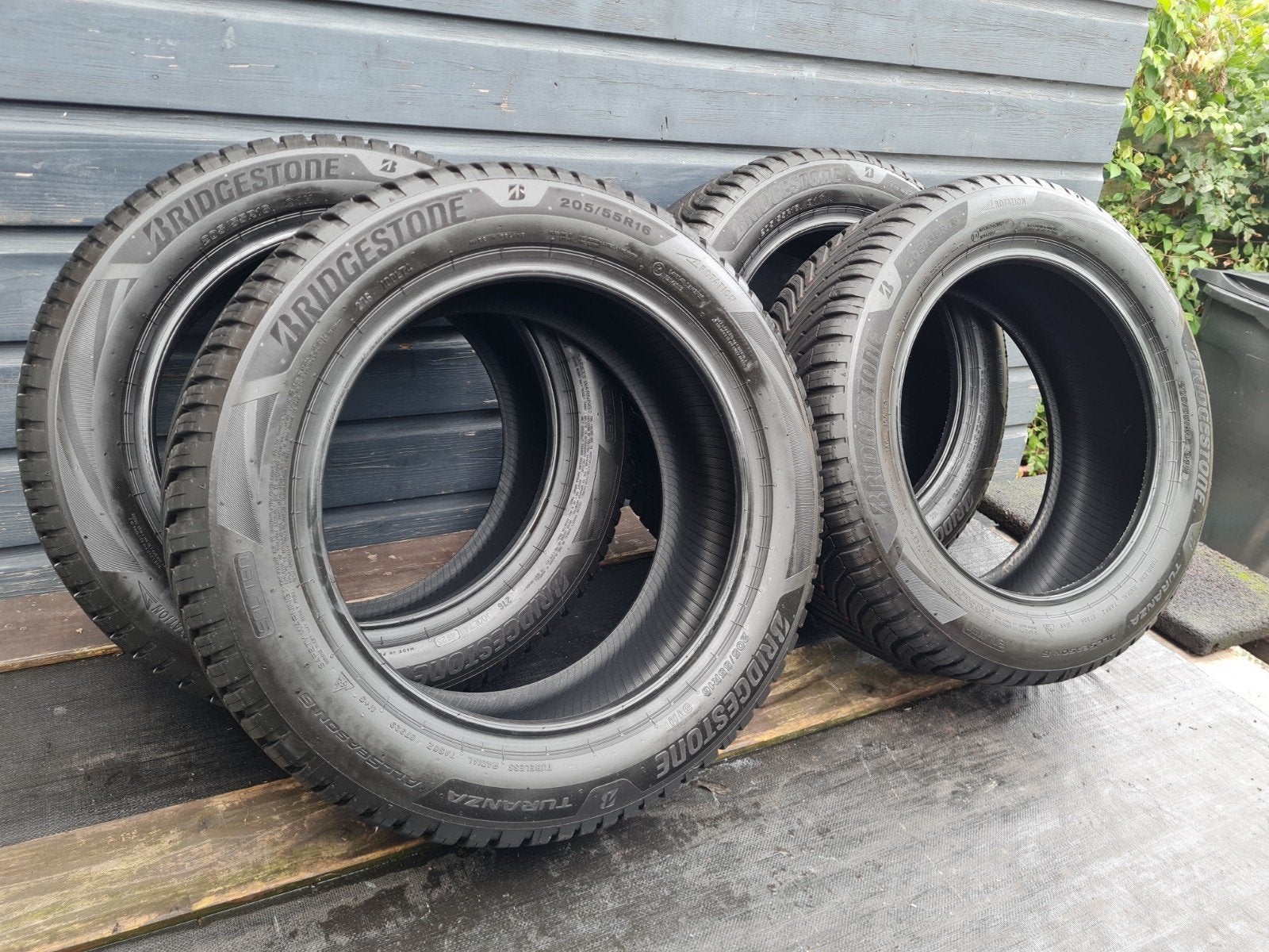 4x 205 55 16 Bridgestone all season demo banden, Auto-onderdelen, Banden en Velgen, Ophalen, 16 inch, 205 mm, All Season