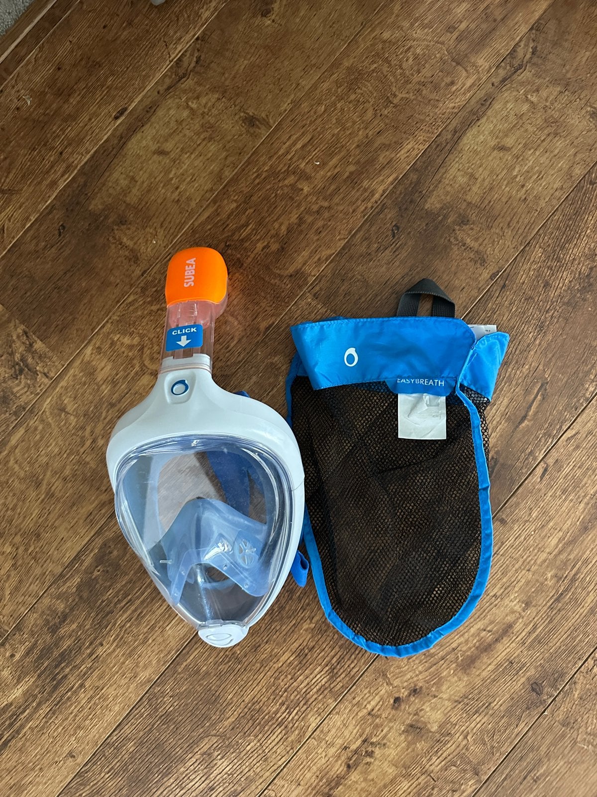 Duikbril met snorkel duikmasker easybreath subea maat s/m, Ophalen of Verzenden, Zo goed als nieuw, Snorkelmasker
