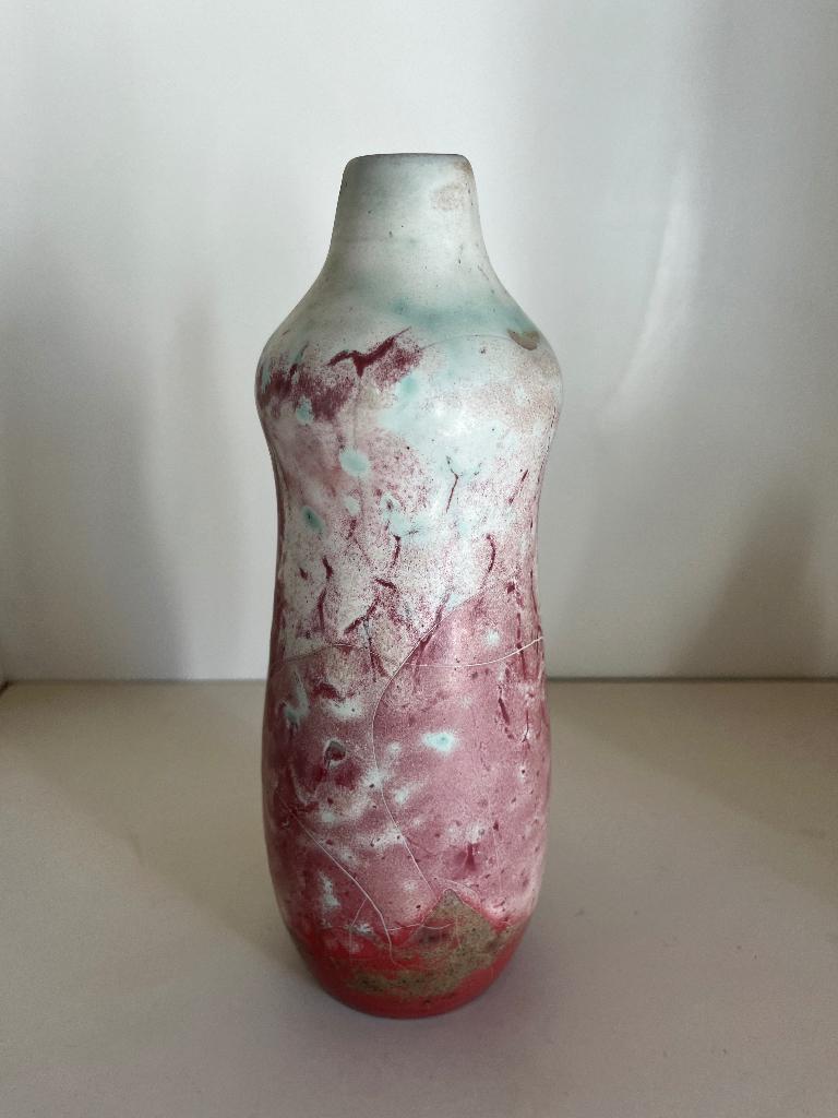 Vintage Mobach keramieke vaas, Huis en Inrichting, Ophalen, Overige materialen, Zo goed als nieuw, Minder dan 50 cm