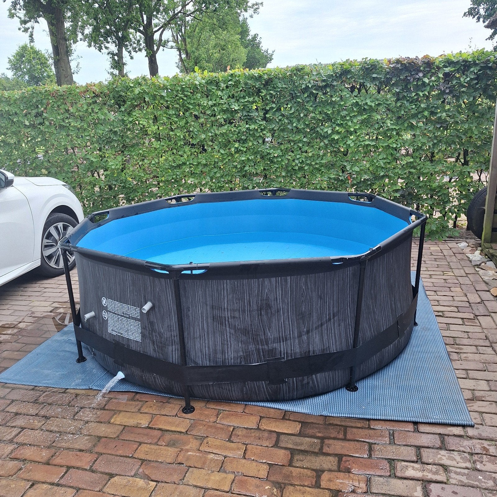 Rond exit zwembad met koepel / overkapping, Tuin en Terras, Zwembaden, Ophalen, Minder dan 80 cm, Rond, 300 cm of meer
