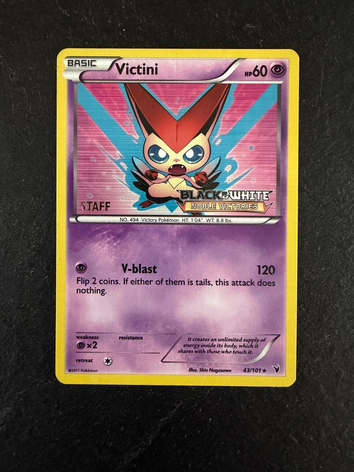 Victini STAFF Promo Black & White POP 92 ZEER ZELDZAAM, Ophalen, Zo goed als nieuw