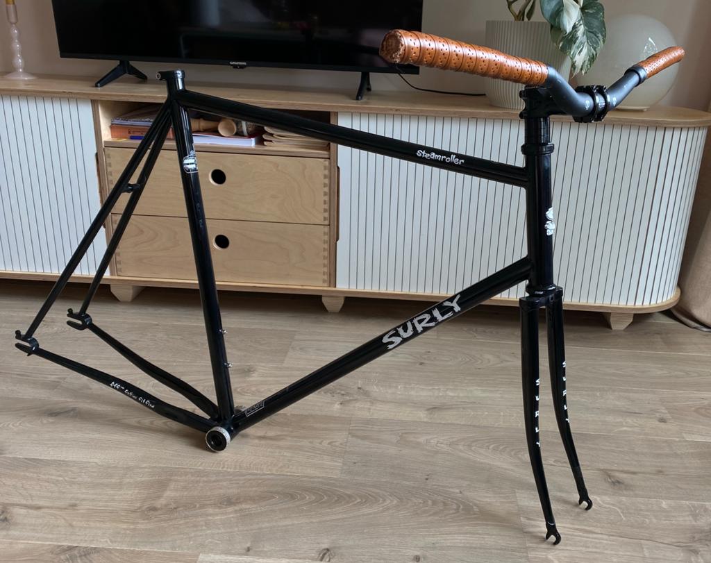 Fixed gear frame, Surly steamroller, maat 62, Ophalen, Zo goed als nieuw, Frame, Staal