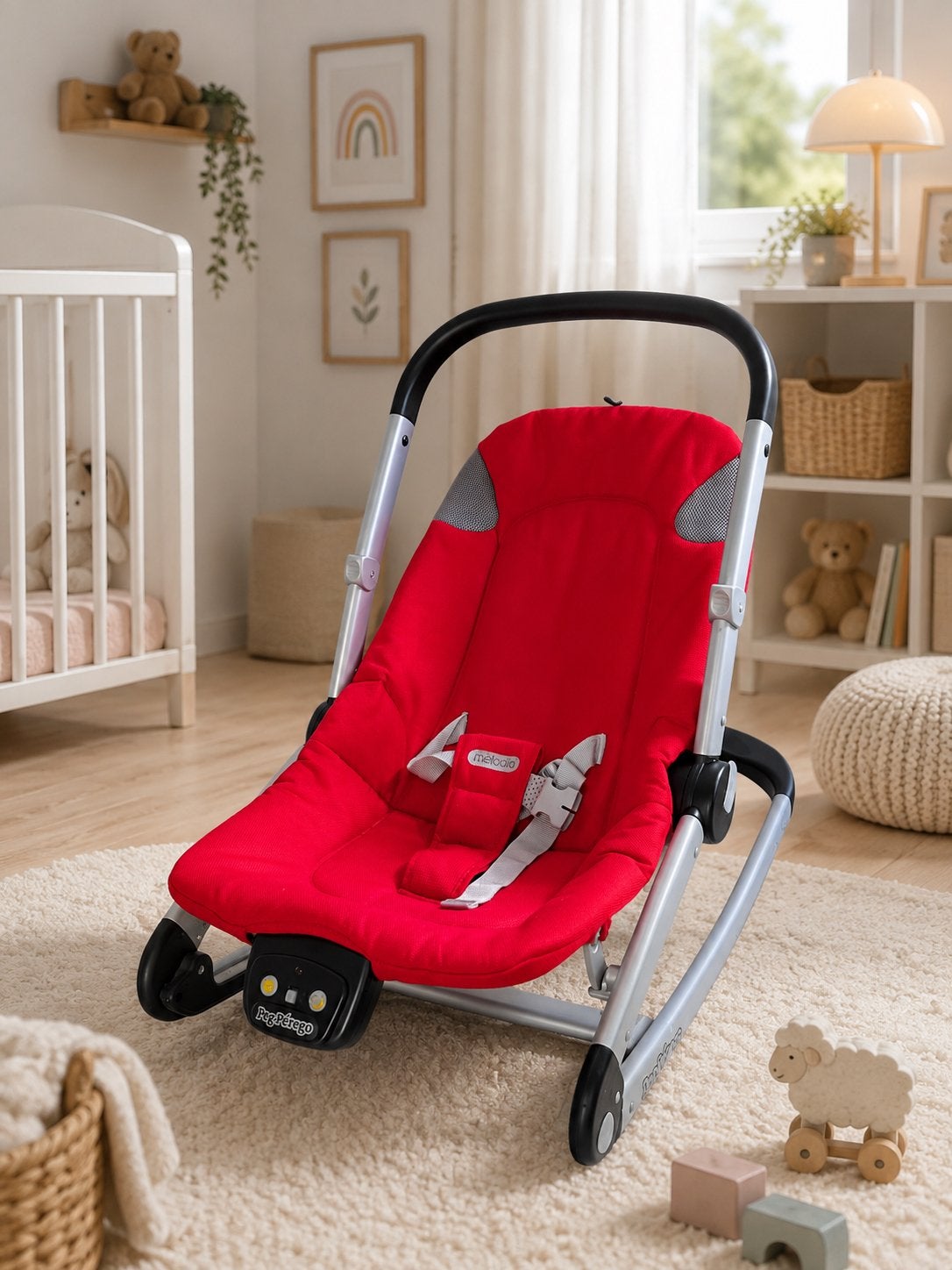 Peg Perego Melodia Wipstoel, Gebruikt, Wipstoel, Met gordel(s) of riempje(s), Ophalen