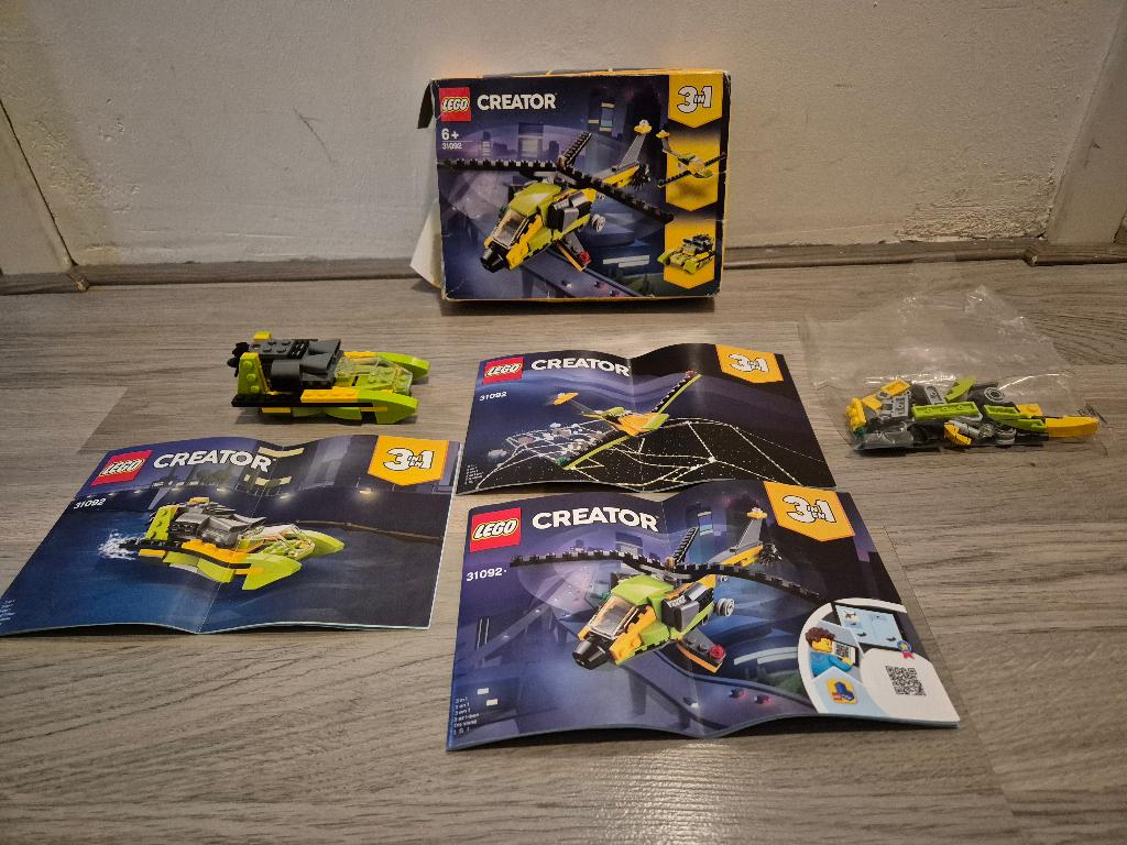 Lego Creator 31092 - 3 in 1 o.a. Helikopter, Lego, Ophalen of Verzenden, Compleet, Nieuw